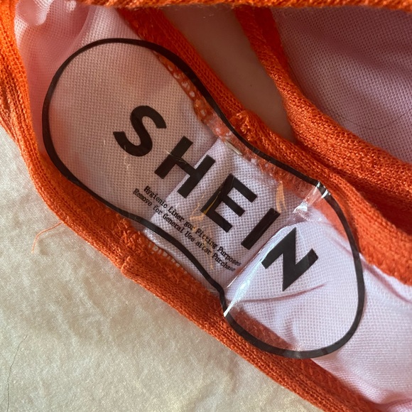 SHEIN Burnt Orange High Waisted Swimsuit - Picture 5 of 6